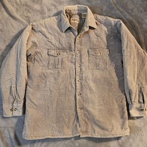 Rugged Wear Men's Light Tan Cordoroy Shirt Jacket Large